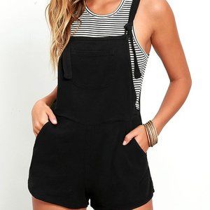 Billabong Black Overall Romper